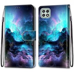 Kryty na mobil | Knižkové puzdro Trendy Cross case Mraky – Samsung Galaxy A22 5G | Kryty na mobil