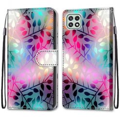 Knižkové puzdro Trendy Cross case Pestrofarebné listy – Samsung Galaxy A22 5G | Kryty na mobil Kryty na mobil | Knižkové puzdro Trendy Cross case Pestrofarebné listy – Samsung Galaxy A22 5G | Kryty na mobil