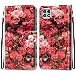 Kryty na mobil | Knižkové puzdro Trendy Cross case Ružová záhrada – Samsung Galaxy A22 5G | Kryty na mobil