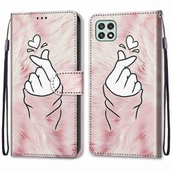 Kryty na mobil | Knižkové puzdro Trendy Cross case Srdce – Samsung Galaxy A22 5G | Kryty na mobil