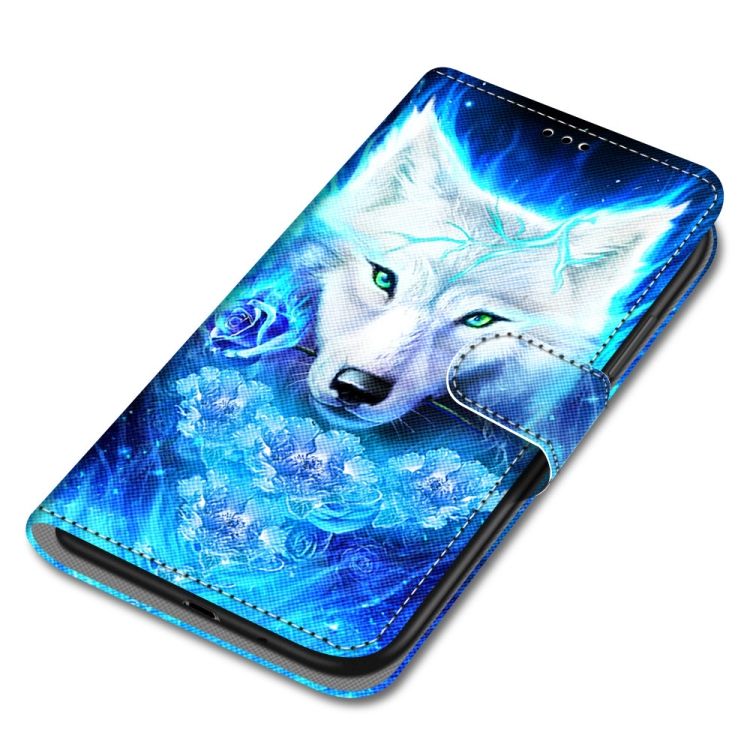 Knižkové puzdro Trendy Cross case Vlk s ružou – Samsung Galaxy A22 5G | Kryty na mobil Kryty na mobil | Knižkové puzdro Trendy Cross case Vlk s ružou – Samsung Galaxy A22 5G | Kryty na mobil