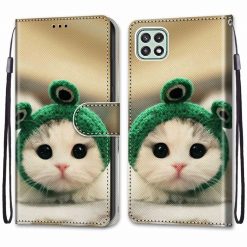 Kryty na mobil | Knižkové puzdro Trendy Cross case Žabka – Samsung Galaxy A22 5G | Kryty na mobil