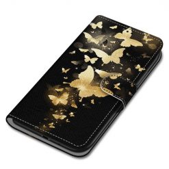 Kryty na mobil | Knižkové puzdro Trendy Cross case Zlaté motýle – Samsung Galaxy A22 5G | Kryty na mobil