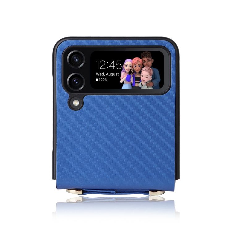 Kryt Carbon Fiber modrý – Samsung Galaxy Z Flip 3 | Kryty na mobil Kryty na mobil | Kryt Carbon Fiber modrý – Samsung Galaxy Z Flip 3 | Kryty na mobil