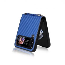 Kryt Carbon Fiber modrý – Samsung Galaxy Z Flip 3 | Kryty na mobil Kryty na mobil | Kryt Carbon Fiber modrý – Samsung Galaxy Z Flip 3 | Kryty na mobil