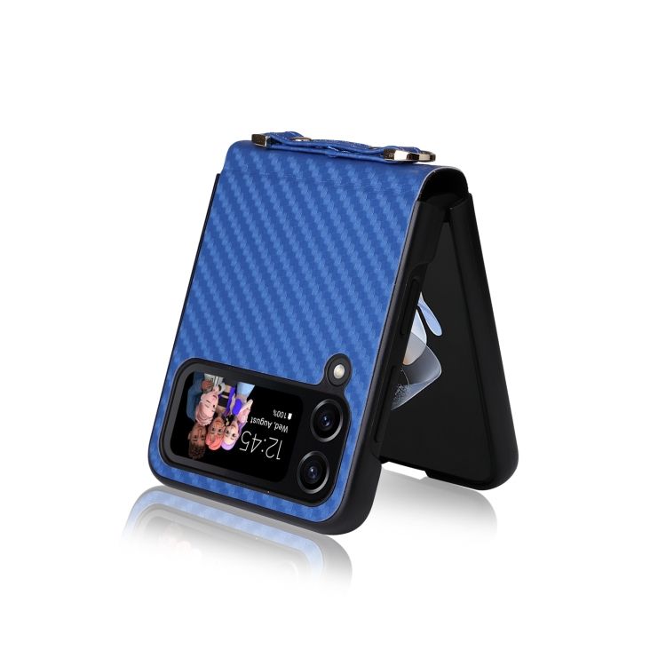 Kryt Carbon Fiber modrý – Samsung Galaxy Z Flip 3 | Kryty na mobil Kryty na mobil | Kryt Carbon Fiber modrý – Samsung Galaxy Z Flip 3 | Kryty na mobil