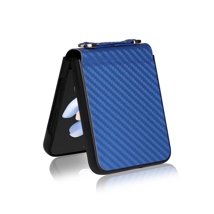 Kryt Carbon Fiber modrý – Samsung Galaxy Z Flip 3 | Kryty na mobil Kryty na mobil | Kryt Carbon Fiber modrý – Samsung Galaxy Z Flip 3 | Kryty na mobil
