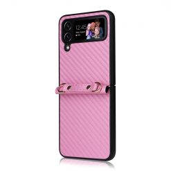 Kryty na mobil | Kryt Carbon Fiber ružový – Samsung Galaxy Z Flip 3 | Kryty na mobil
