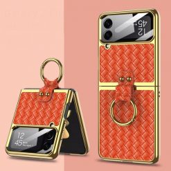 Kryt GKK Weave Texture Case červený – Samsung Galaxy Z Flip 4