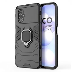 Odolný kryt Ring Armor čierny – Xiaomi Poco M5 / M4 5G