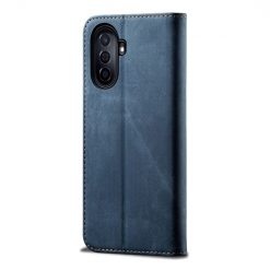Kryty na mobil | Peňaženkové puzdro Denim Texture modré – Huawei Nova Y70 | Kryty na mobil