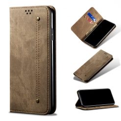 Kryty na mobil | Peňaženkové puzdro Denim Texture svetlohnedé – Huawei Nova Y70 | Kryty na mobil
