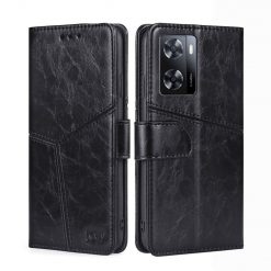 Peňaženkové puzdro Geometric Stitching case čierne – Oppo A57s | Kryty na mobil Kryty na mobil | Peňaženkové puzdro Geometric Stitching case čierne – Oppo A57s | Kryty na mobil