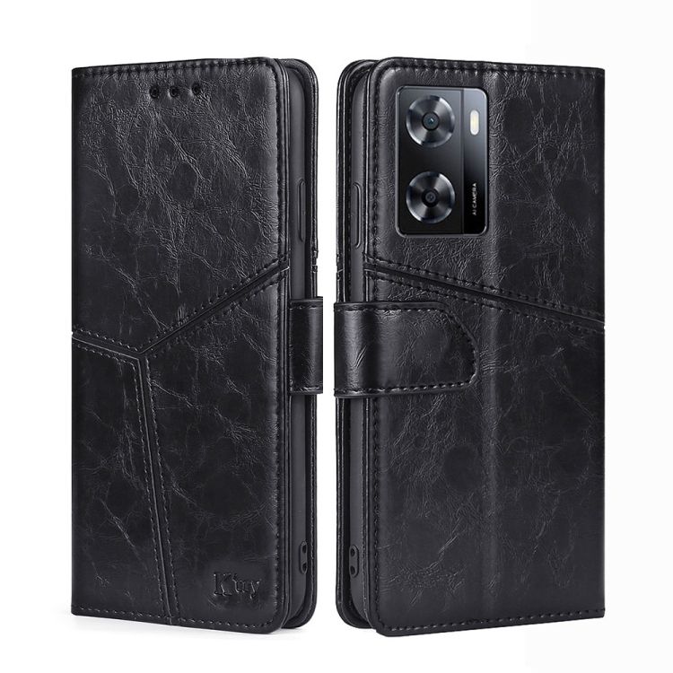 Peňaženkové puzdro Geometric Stitching case čierne – Oppo A57s | Kryty na mobil Kryty na mobil | Peňaženkové puzdro Geometric Stitching case čierne – Oppo A57s | Kryty na mobil