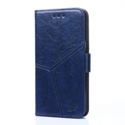 Kryty na mobil | Peňaženkové puzdro Geometric Stitching case modré – Oppo A57s | Kryty na mobil