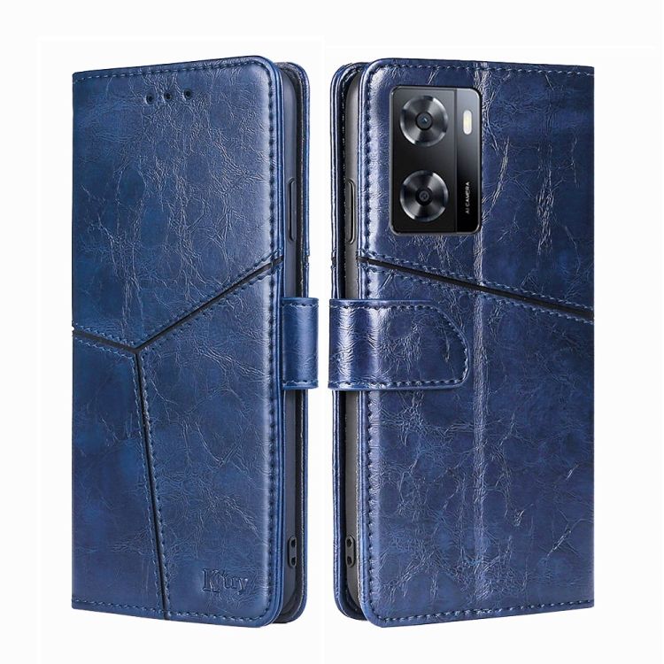 Peňaženkové puzdro Geometric Stitching case modré – Oppo A57s | Kryty na mobil Kryty na mobil | Peňaženkové puzdro Geometric Stitching case modré – Oppo A57s | Kryty na mobil
