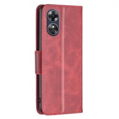 Kryty na mobil | Peňaženkové puzdro Retro Lambskin červené – Oppo A17 | Kryty na mobil