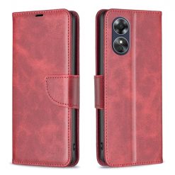 Kryty na mobil | Peňaženkové puzdro Retro Lambskin červené – Oppo A17 | Kryty na mobil