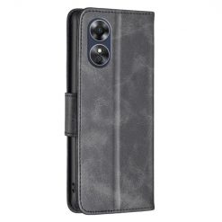 Kryty na mobil | Peňaženkové puzdro Retro Lambskin čierne – Oppo A17 | Kryty na mobil