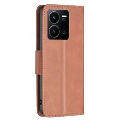 Kryty na mobil | Peňaženkové puzdro Retro Lambskin hnedé – Vivo Y35 | Kryty na mobil