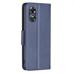 Kryty na mobil | Peňaženkové puzdro Retro Lambskin modré – Oppo A17 | Kryty na mobil