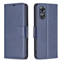 Kryty na mobil | Peňaženkové puzdro Retro Lambskin modré – Oppo A17 | Kryty na mobil