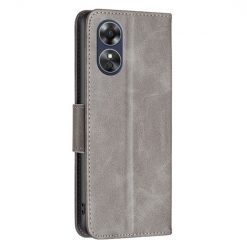 Kryty na mobil | Peňaženkové puzdro Retro Lambskin sivé – Oppo A17 | Kryty na mobil