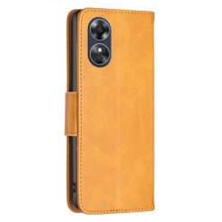 Kryty na mobil | Peňaženkové puzdro Retro Lambskin žlté – Oppo A17 | Kryty na mobil