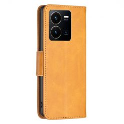 Kryty na mobil | Peňaženkové puzdro Retro Lambskin žlté – Vivo Y35 | Kryty na mobil