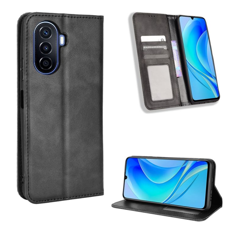 Peňaženkové puzdro Retro Leather čierne – Huawei Nova Y70 | Kryty na mobil Kryty na mobil | Peňaženkové puzdro Retro Leather čierne – Huawei Nova Y70 | Kryty na mobil