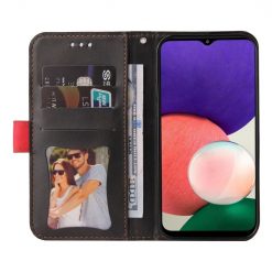 Peňaženkové puzdro Stitching čierno-červené – Samsung Galaxy A22 5G | Kryty na mobil Kryty na mobil | Peňaženkové puzdro Stitching čierno-červené – Samsung Galaxy A22 5G | Kryty na mobil