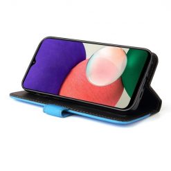 Kryty na mobil | Peňaženkové puzdro Stitching čierno-modré – Samsung Galaxy A22 5G | Kryty na mobil