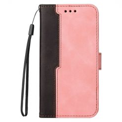 Kryty na mobil | Peňaženkové puzdro Stitching čierno-ružové – Samsung Galaxy A22 5G | Kryty na mobil