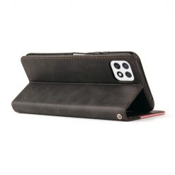 Peňaženkové puzdro Stitching čierno-ružové – Samsung Galaxy A22 5G | Kryty na mobil Kryty na mobil | Peňaženkové puzdro Stitching čierno-ružové – Samsung Galaxy A22 5G | Kryty na mobil