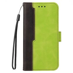 Kryty na mobil | Peňaženkové puzdro Stitching čierno-zelené – Samsung Galaxy A22 5G | Kryty na mobil