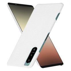 Kryty na mobil | Zadný kryt Crocodile Texture biely – Sony Xperia 5 IV 5G | Kryty na mobil