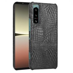 Kryty na mobil | Zadný kryt Crocodile Texture čierny – Sony Xperia 5 IV 5G | Kryty na mobil