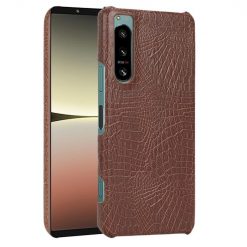 Zadný kryt Crocodile Texture hnedý – Sony Xperia 5 IV 5G