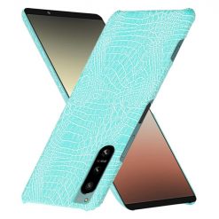 Kryty na mobil | Zadný kryt Crocodile Texture mätový – Sony Xperia 5 IV 5G | Kryty na mobil
