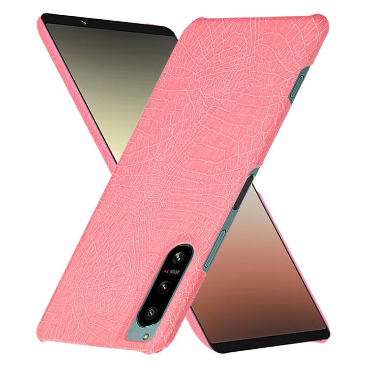 Zadný kryt Crocodile Texture ružový – Sony Xperia 5 IV 5G | Kryty na mobil Kryty na mobil | Zadný kryt Crocodile Texture ružový – Sony Xperia 5 IV 5G | Kryty na mobil