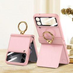 Kryt GKK Magnetic Ring case ružový – Samsung Galaxy Z Flip 4