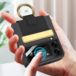 Kryty na mobil | Kryt GKK Wrist Strap case čierny – Samsung Galaxy Z Flip 4 | Kryty na mobil