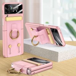 Kryt GKK Wrist Strap case ružový – Samsung Galaxy Z Flip 4
