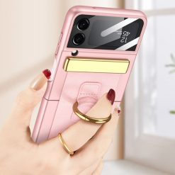 Kryty na mobil | Kryt GKK Wrist Strap case ružový – Samsung Galaxy Z Flip 4 | Kryty na mobil