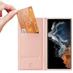 Kryty na mobil | Peňaženkové puzdro Dux Ducis Skin Pro ružové – Samsung Galaxy S23 Ultra | Kryty na mobil