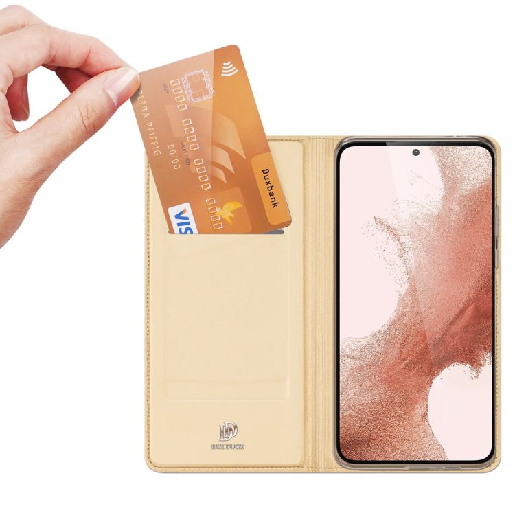 Peňaženkové puzdro Dux Ducis Skin Pro zlaté – Samsung Galaxy S23 | Kryty na mobil Kryty na mobil | Peňaženkové puzdro Dux Ducis Skin Pro zlaté – Samsung Galaxy S23 | Kryty na mobil