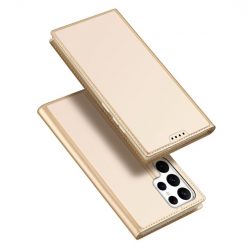Kryty na mobil | Peňaženkové puzdro Dux Ducis Skin Pro zlaté – Samsung Galaxy S23 Ultra | Kryty na mobil