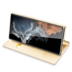 Kryty na mobil | Peňaženkové puzdro Dux Ducis Skin Pro zlaté – Samsung Galaxy S23 Ultra | Kryty na mobil