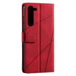Knižkové puzdro Rhombus červené – Samsung Galaxy S23 | Kryty na mobil Kryty na mobil | Knižkové puzdro Rhombus červené – Samsung Galaxy S23 | Kryty na mobil