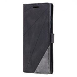 Kryty na mobil | Knižkové puzdro Rhombus čierne – Samsung Galaxy S23 Ultra | Kryty na mobil